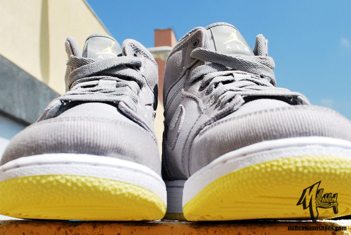 Air Jordan 1 Retro High Grey Yellow White Blue 3