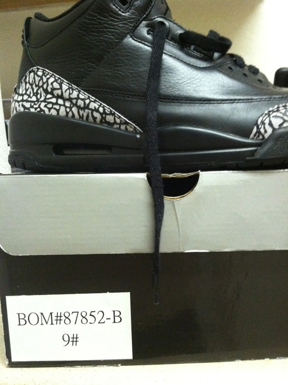 Air Jordan Iii Black Leather Cement Holiday 2008 Sample 02