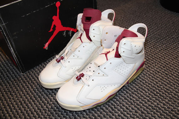 maroon and white jordans