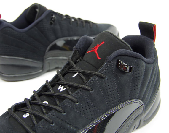 Air Jordan XII Low - Black Patent - Varsity Red | Detailed Images