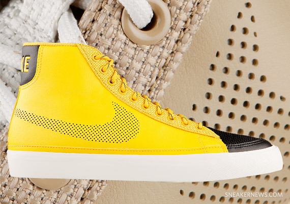 Nike blazer outlet yellow swoosh