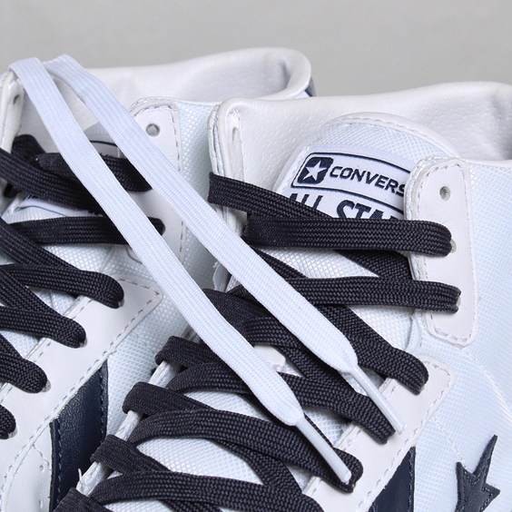 Converse Fast Break Pro Leather Mid White Navy 6