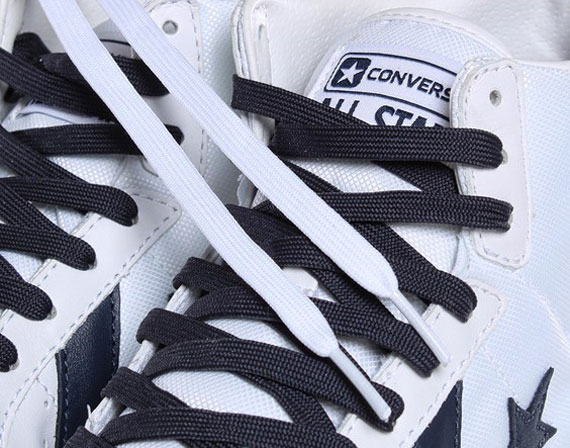 Converse Fast Break Pro Leather Mid – White – Navy