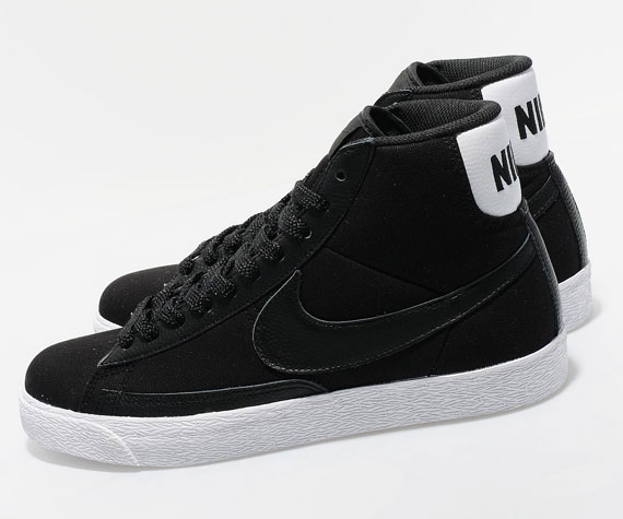 Nike Blazer Mid Premium Tg Black White 01