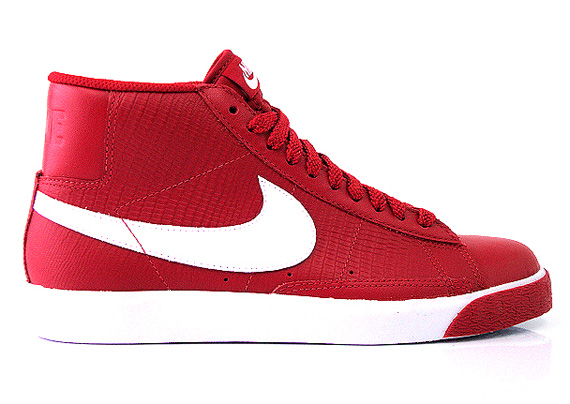 Nike Blazer Mid Red White Croc Skin 01
