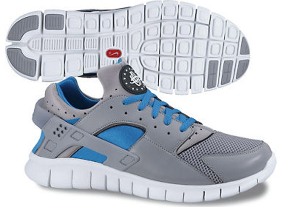 nike huarache free 2012 stealth white neptune blue stealth spring 2012