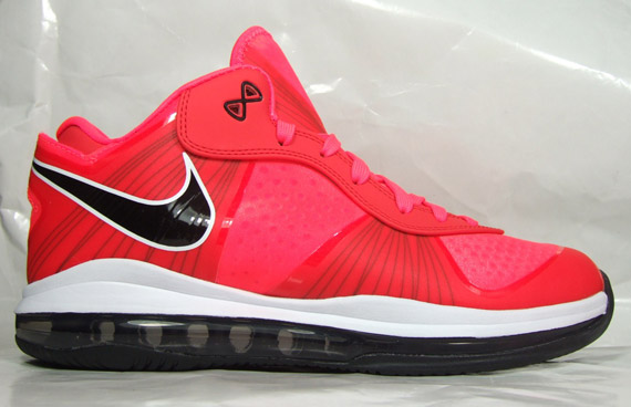 Nike Lebron 8 V2 Low Solar Red Black White New Images 1