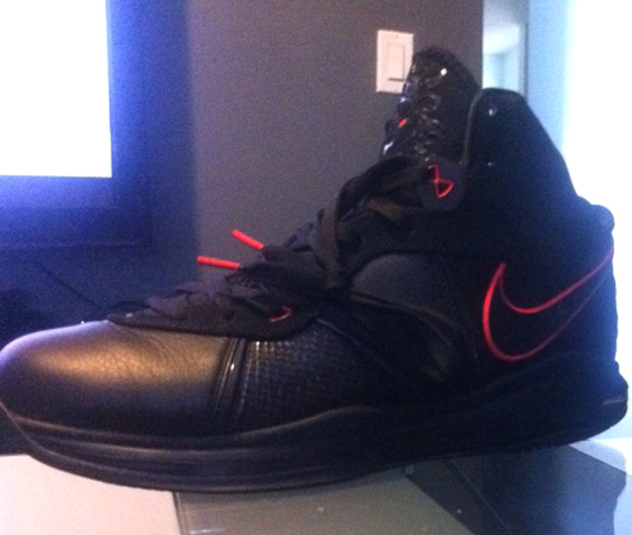 nike lebron 8 blackout red custom 012