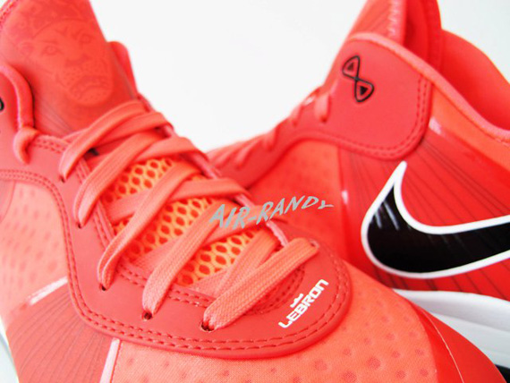 Nike LeBron 8 V/2 Low – Solar Red – Black – White | Available on eBay