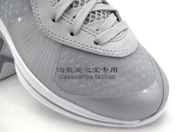 Nike LeBron 8 V/2 Low - Wolf Grey - White - Metallic Silver | Detailed Images