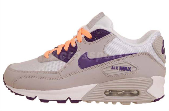 Nike WMNS Air Max 90 - Tech Grey - Club Purple - White - SneakerNews.com