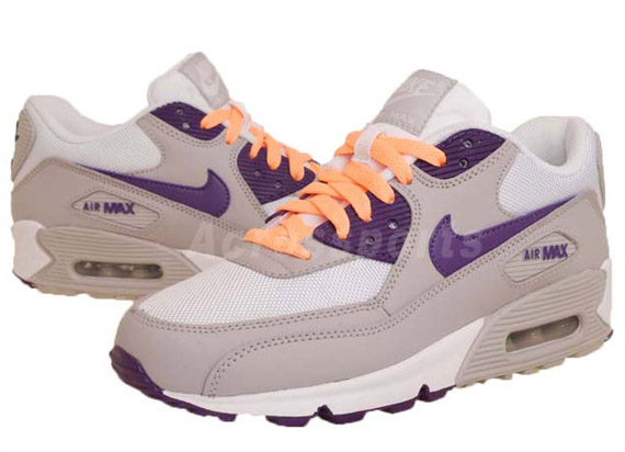 Nike WMNS Air Max 90 - Tech Grey - Club Purple - White - SneakerNews.com