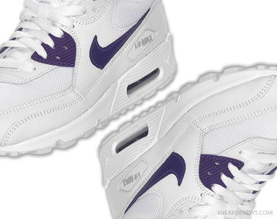 Nike WMNS Air Max 90 - White - Club Purple