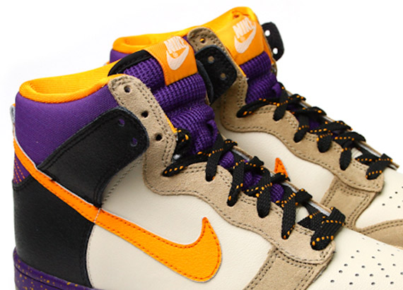 Nike Wmns Dunk High Beige Purple Orange 3