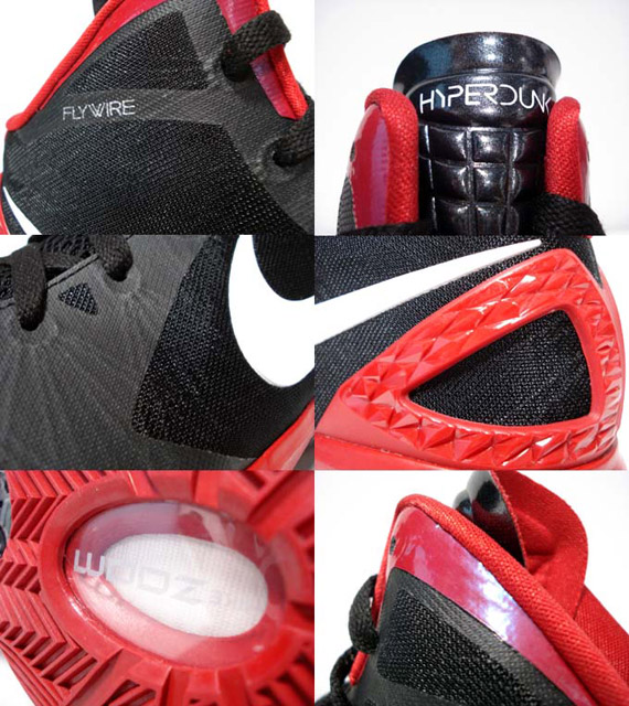 Nike Zoom Hyperdunk 2011 Black White Red 02