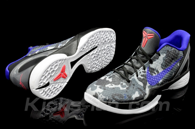 Nike Zoom Kobe Vi Camo Grey Blue Red 4
