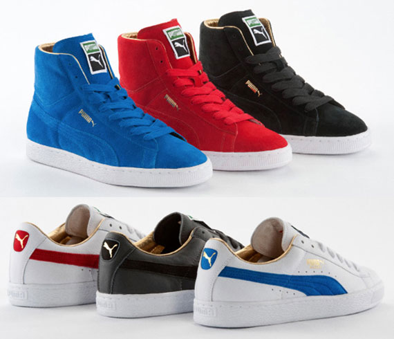 Puma Suede Mid + Basket ‘The List’ – Gold Classic Pack
