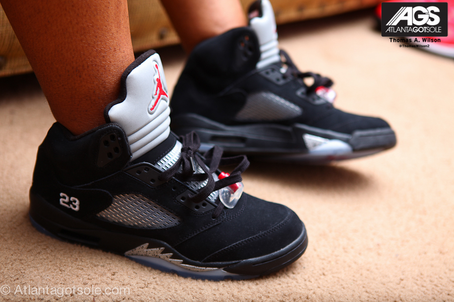 Air Jordan V Black Metallic Silver Retro 2011 1
