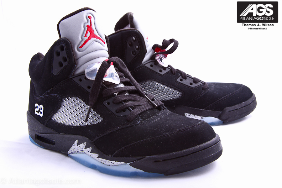 Air Jordan V Black Metallic Silver Retro 2011 3