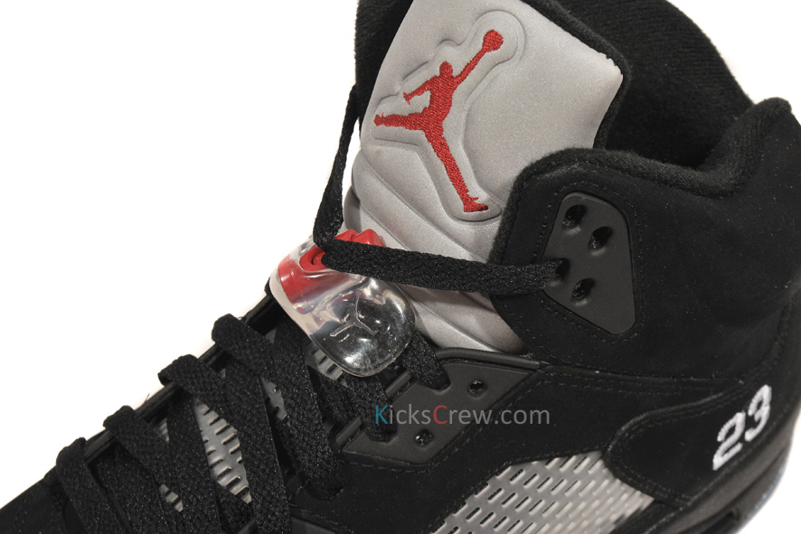 Air Jordan V - Black - Metallic Silver @ Kicks-Crew