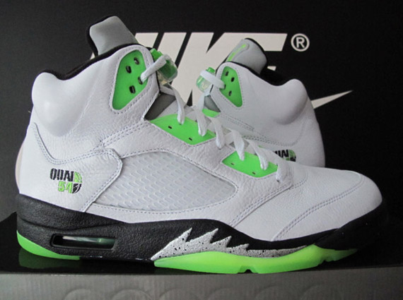 Jordan 5 best sale white green