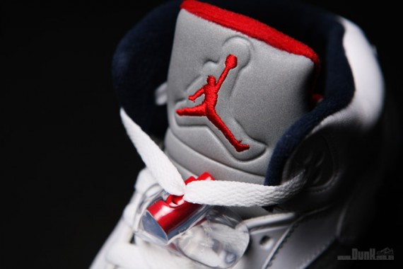 A closer look at the Miami Air Jordan 5 GS via p Retro GS – White – Varsity Red – Obsidian – New Photos