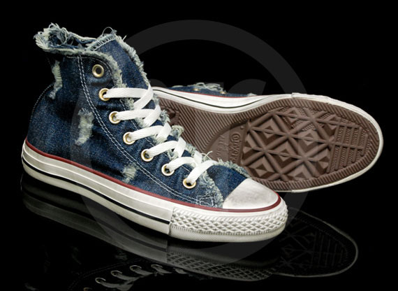 converse high tops denim