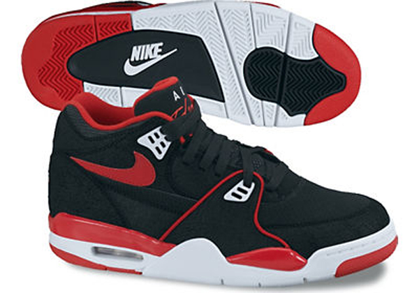 Nike Air Flight 89 Spring 2012 Black White Sport Red