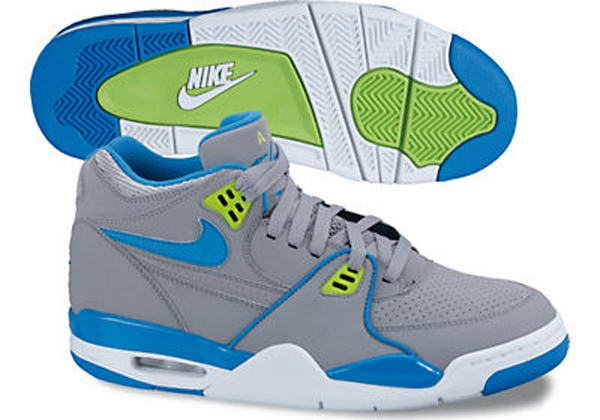 Nike Air Flight 89 Spring 2012 Stealth Action Green White Neptune Blue
