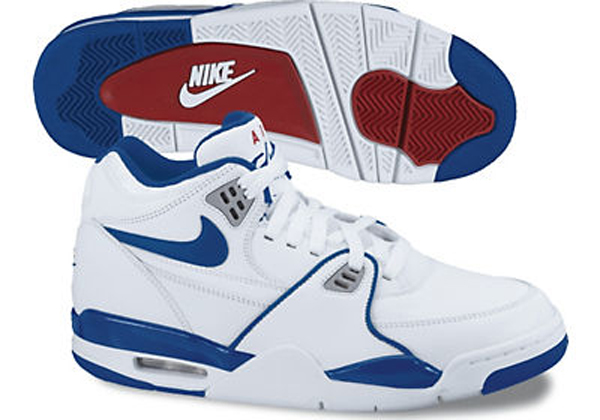 Nike Air Flight 89 Spring 2012 White Wolf Grey Varsity Red Dark Royal Blue