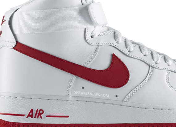 Nike Air Force 1 High – White – Varsity Red