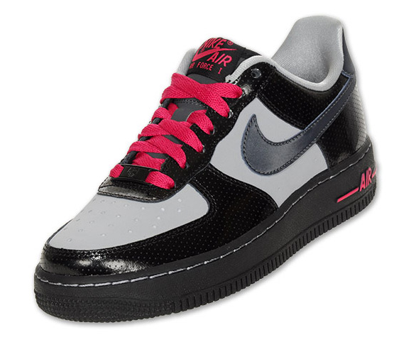 Nike Air Force 1 Low Gs Black Grey Pink 01