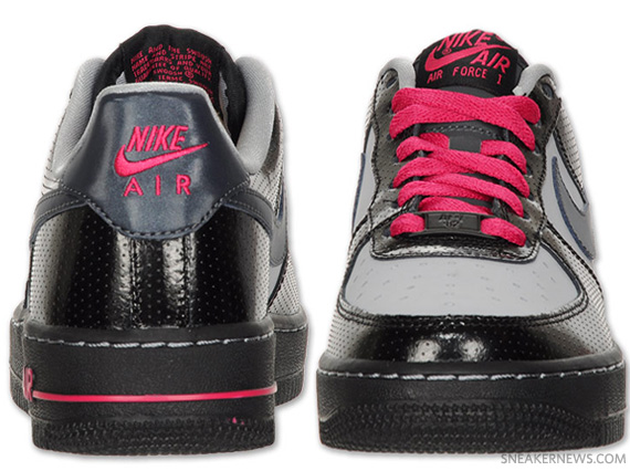Nike Air Force 1 Low Gs Black Grey Pink 08