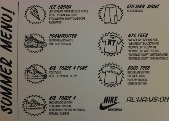 Nike Sportswear Ice Cream Truck – Summer Menu