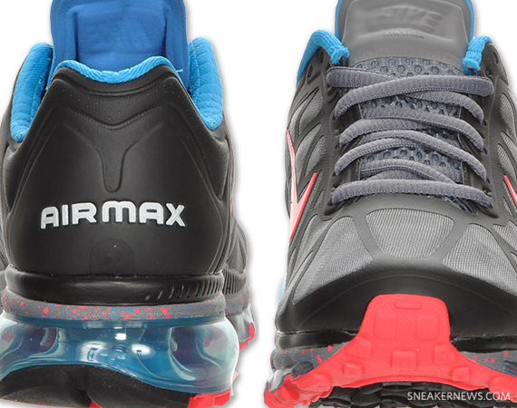 Nike WMNS Air Max+ 2011 - Black - Blue Glow - Solar Red