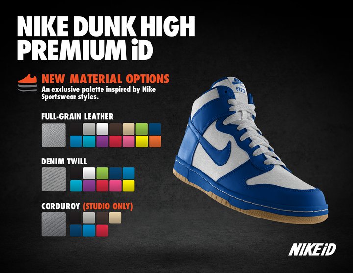 spoor Oh Heel veel goeds Nike iD Dunk High - New Material Options - SneakerNews.com