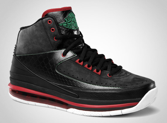 Air Jordan 2.0 Black Classic Green Varsity Red Release Date 3