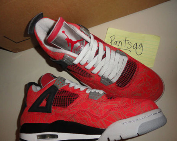 Jordan IV Laser Varsity Red | Sample eBay - SneakerNews.com