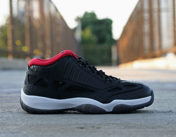 Air Jordan Xi Ie Low Black Red Release Reminder 04