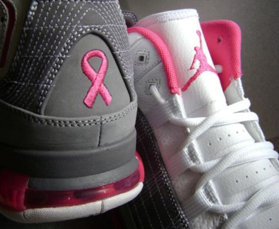 pink and black breast cancer jordans