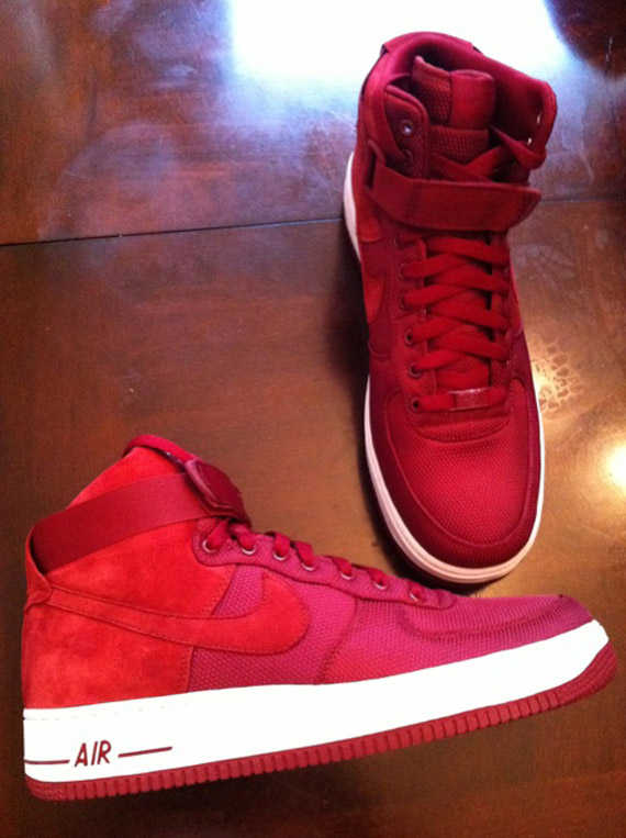 Nike Air Force 1 High - Size 10, University Red Suede/ Team White (Lightly  Used)