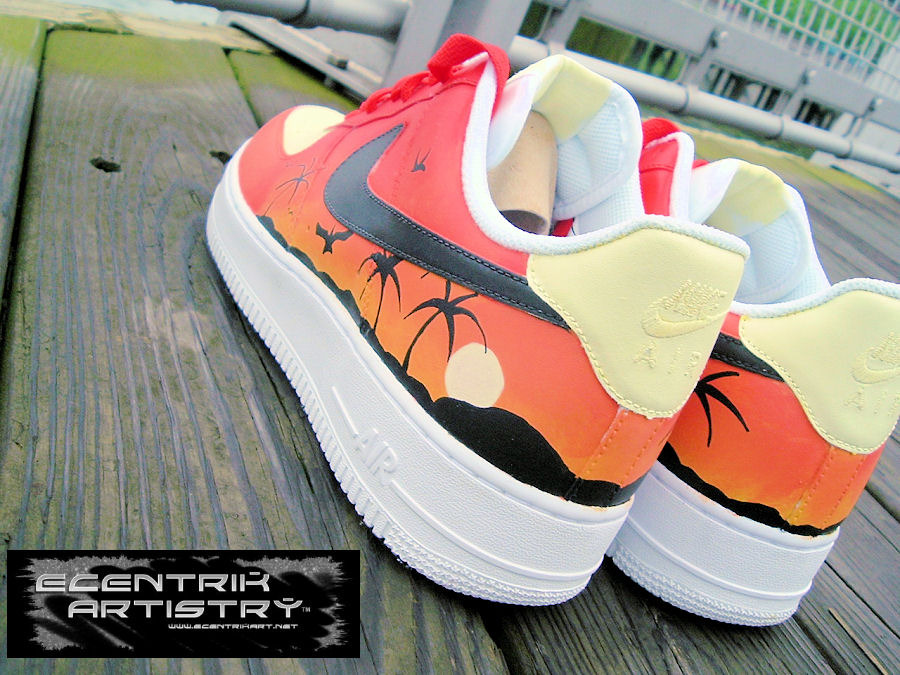 Nike Air Force 1 Low Tropical Sunset Custom By Ecentrik Artistry 1