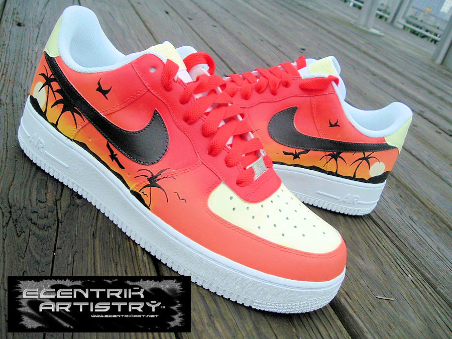 Nike Air Force 1 Low Tropical Sunset Custom By Ecentrik Artistry 3