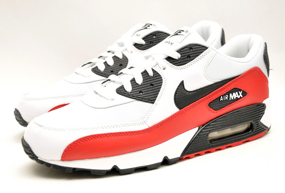 Nike Air Max 90 White Black Sport Red Rps 01
