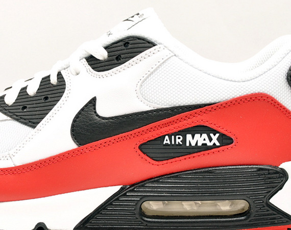 Nike Air Max 90 – White – Black – Sport Red