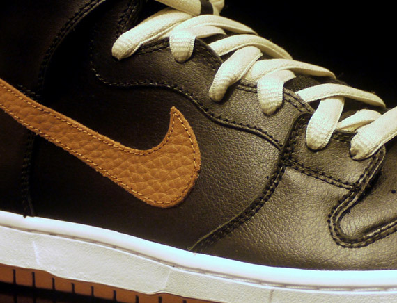 Nike SB Dunk High - Black Leather - Gum - SneakerNews.com