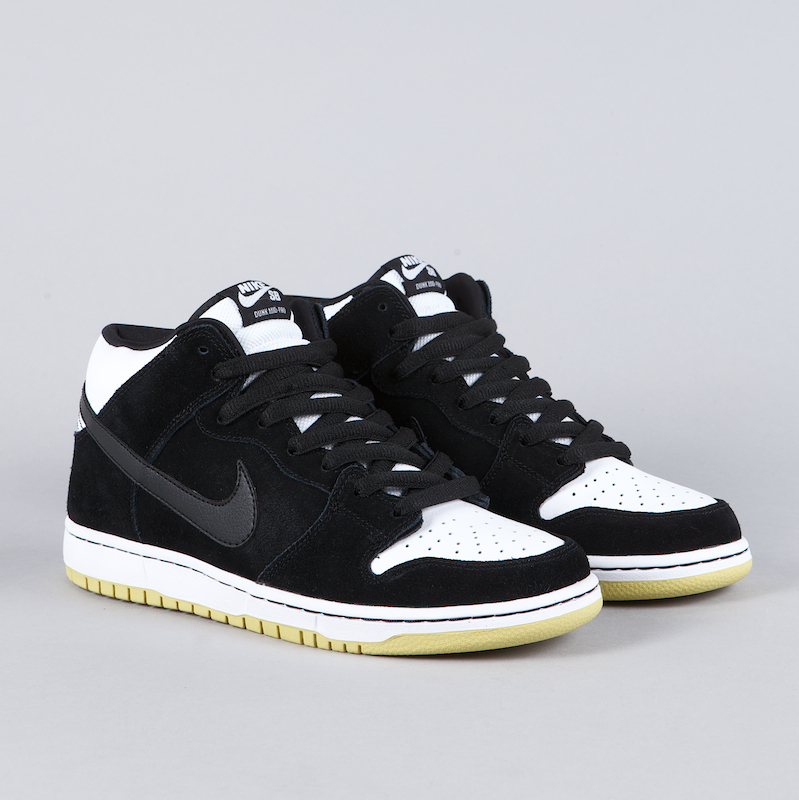 Nike Sb Dunk Mid Black White Gum 2