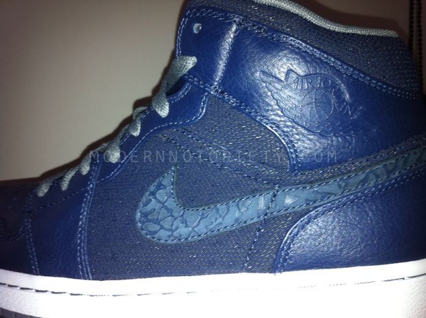 Air Jordan 1 Phat High: Navy - Elephant Swoosh - Air Jordans