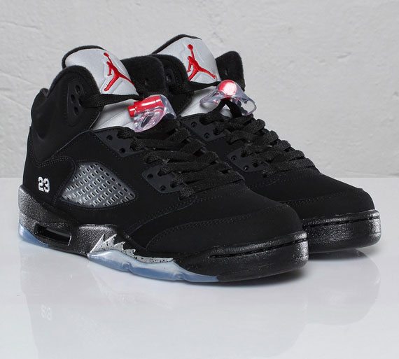 Air Jordan V Black Metallic Silver Gs Sns 08