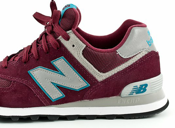 New balance 574 burgundy grey sale